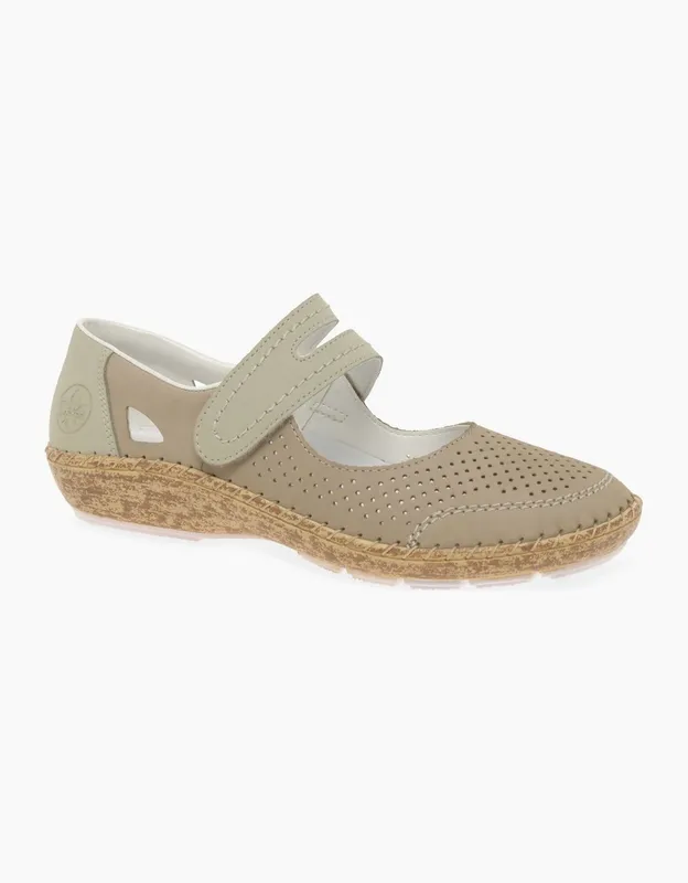 Rieker Women's Andrea Womens Mary-Jane Shoes - Tan - Size: 8