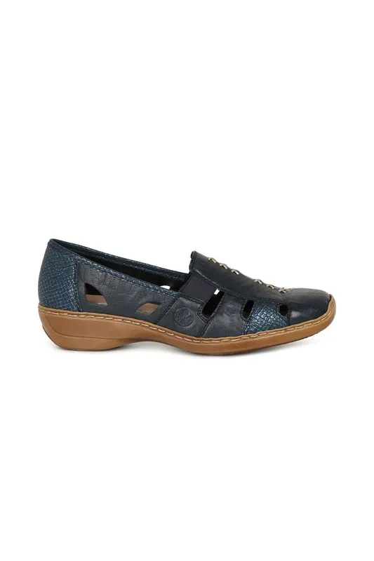 Rieker Women's 'Denise' Slip On Vamp Shoes in Navy Size: 4 Navy