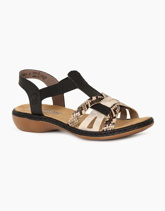 Rieker Women's Globe Womens Sandals - Black - Size: 4