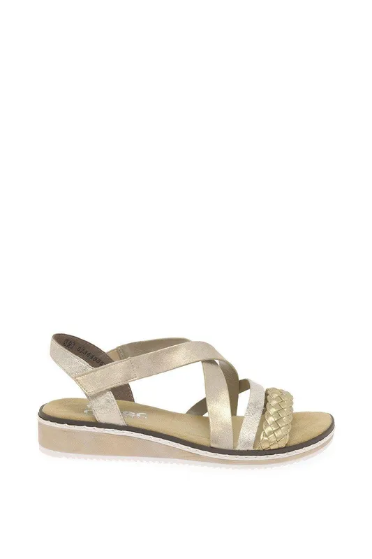 Rieker Women's Kaz Womens Sandals - Gold - Size: 6
