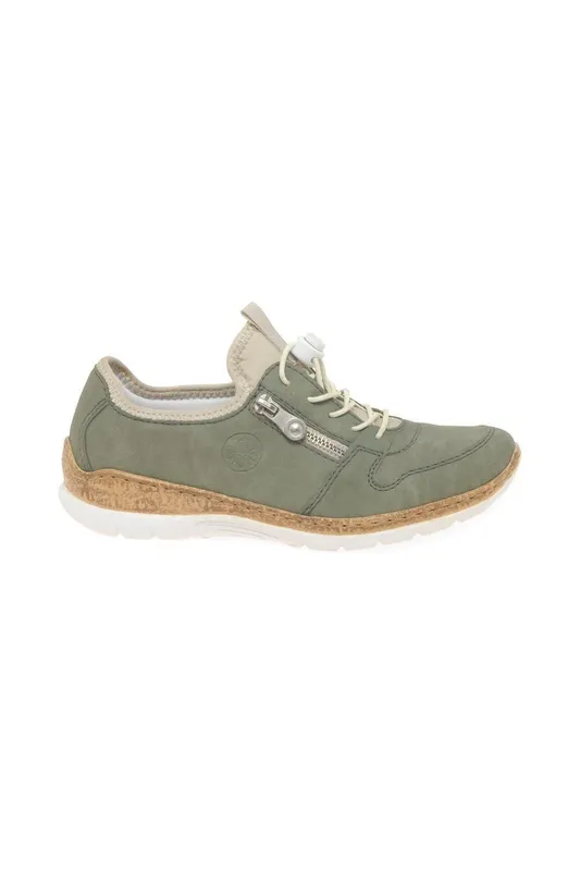 Rieker Women's 'Manifest' Trainers in Khaki Size: 4 Khaki female