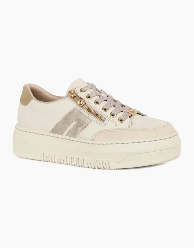 Rieker Women's Mesmerize Womens Trainers - Off Wht Lea Musc - Size: 5