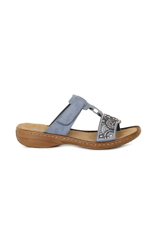 Rieker Women's 'Radiance' Mules in Blue Size: 6 Blue 6