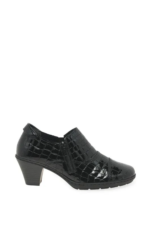 Rieker Women's 'Tease' High Cut Court Shoes in True Black Size: 7.5 True Black female