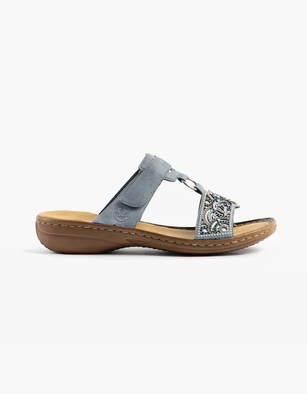 Rieker Women's 'Radiance' Mules in Blue Size: 5 - Blue