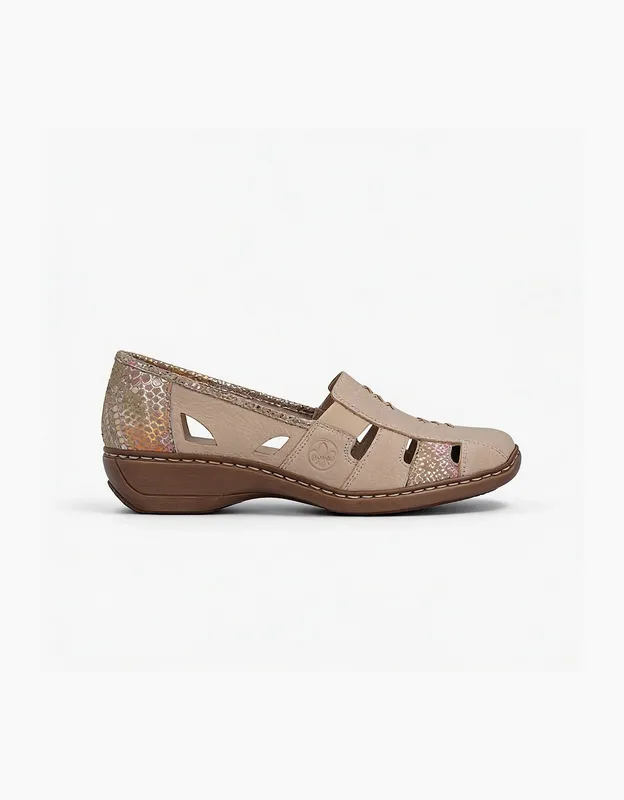 Rieker Women's 'Denise' Casual Shoes in Cream Size: 8 Cream female