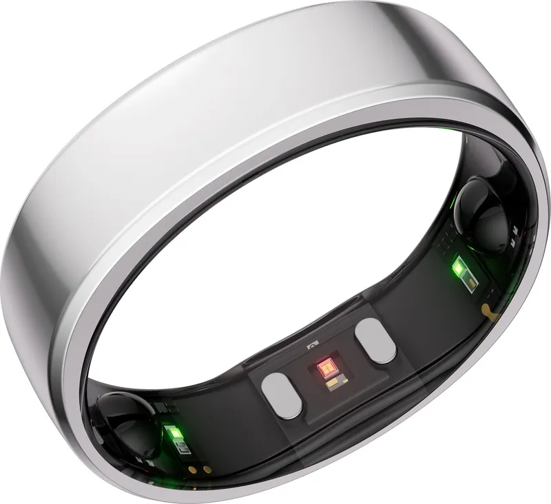 Ringconn Gen 2 Smart Ring - Future Silver, Size 6, Silver/Grey