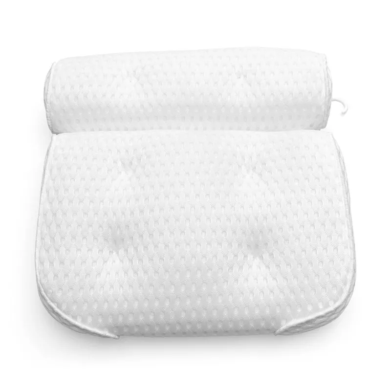 Rio Luxury Bath Spa Pillow in White - White
