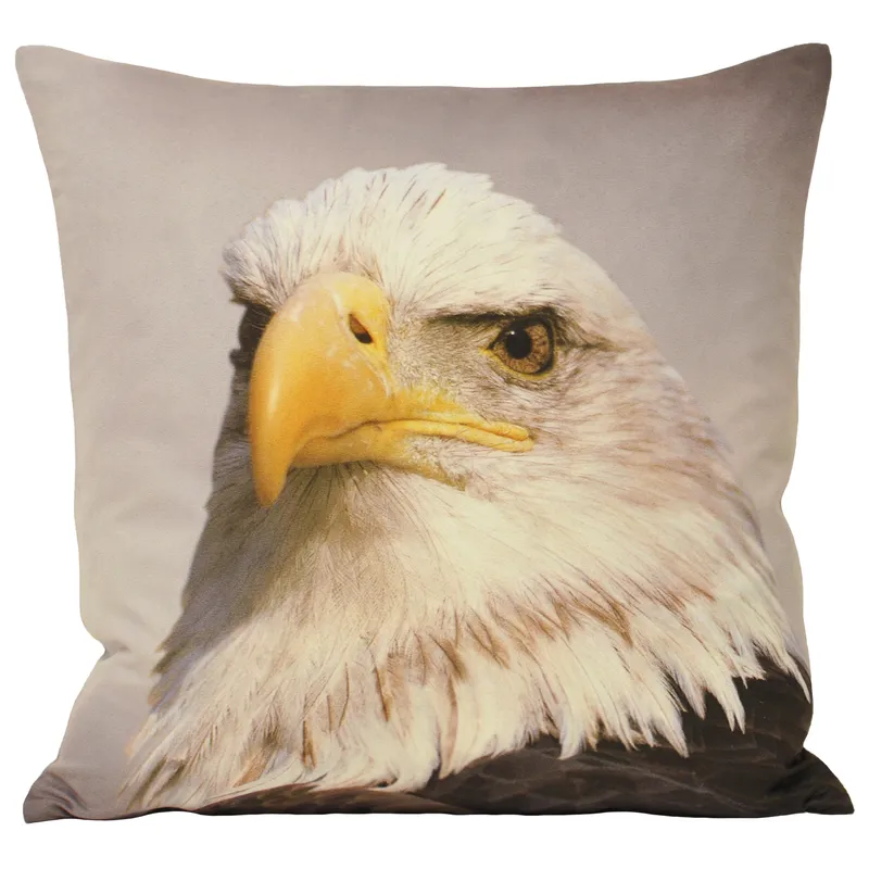 Riva Home Animal Eagle 45x45 Poly Cushion - Grey - One Size