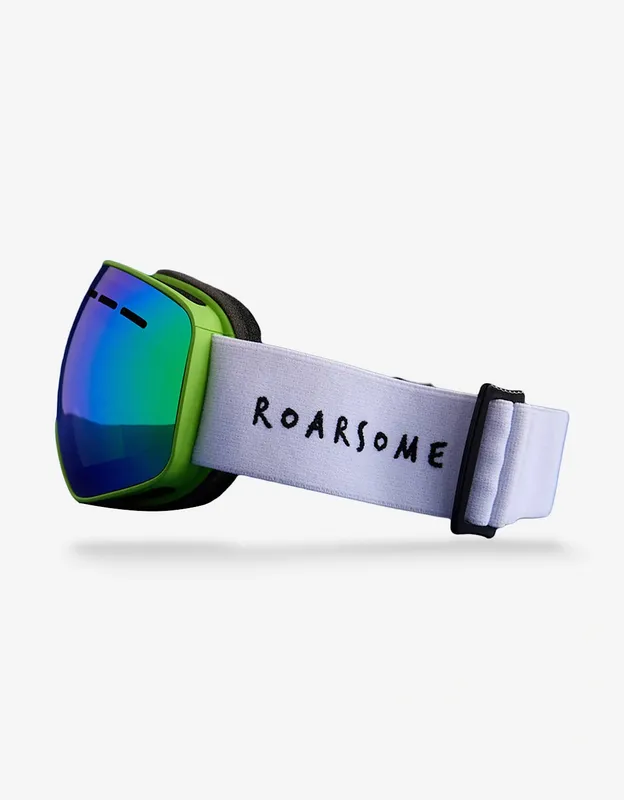 Girl's Roarsome Kids Ski Goggles in Green - Size: One size