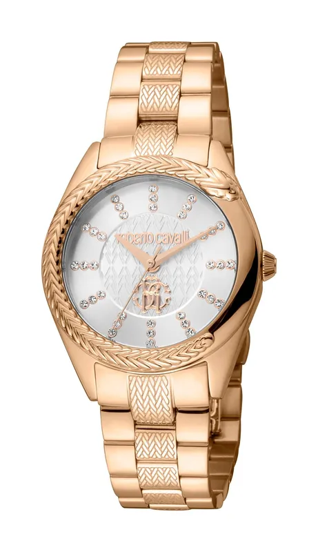 Roberto Cavalli Women's Swiss Quartz Watch in Silver Silver One Size