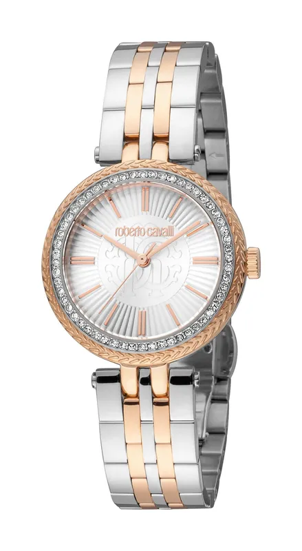 Roberto Cavalli Women's Swiss Quartz Watch in Silver Silver One Size