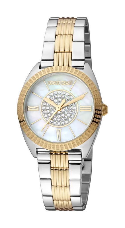 Roberto Cavalli Women's Swiss Quartz Watch in White White One Size