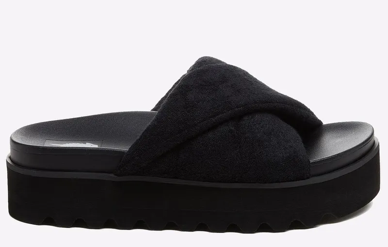 Rocket Dog Breeze Atlanta Terry Sandal Womens - Black - Size Uk 6