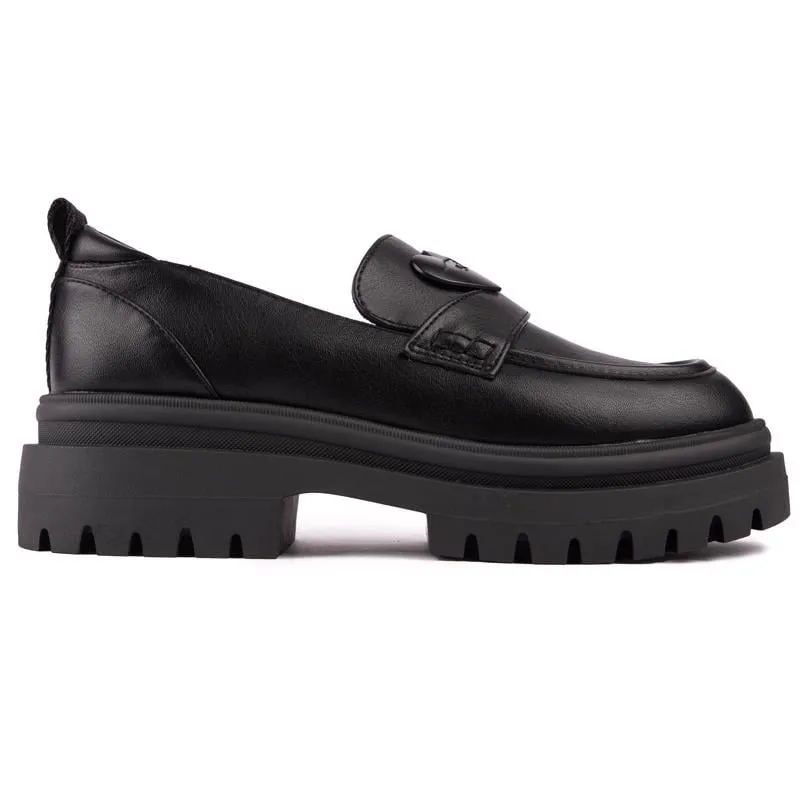 Rocket Dog Womens Dandy Shoes - Black Pu - Size Uk 6