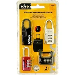 Rolson 4 Piece Combination Lock Set