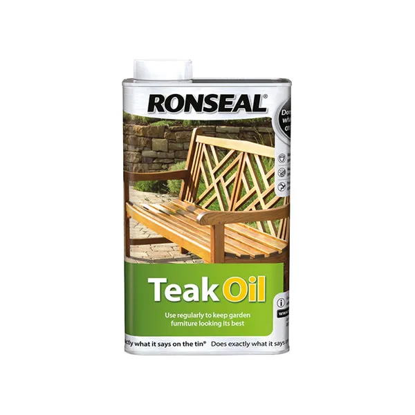 Garden Furniture Teak Oil Can 1 litre RSLTO1L - Ronseal