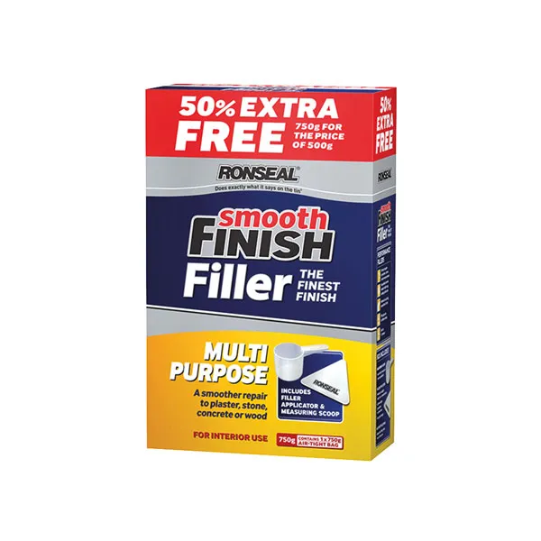 Ronseal Smooth Finish Multi Purpose Interior Wall Powder Filler 1kg