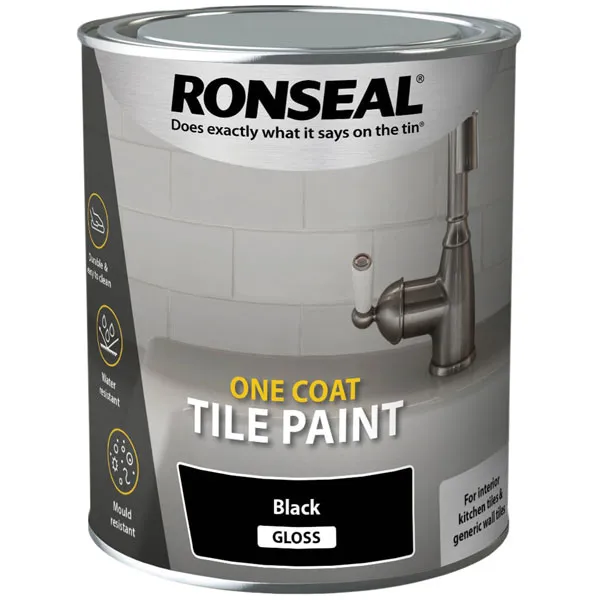 Ronseal One Coat Tile Paint, White Gloss