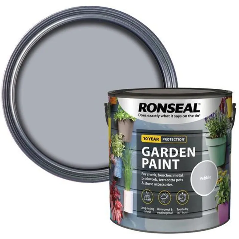 Ronseal Garden Paint Pebble 2.5 Litre Size: 2.5L Pebble 2.5L