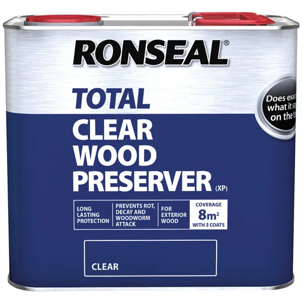 Ronseal 38590 Trade Total Wood Preserver Dark Brown 5 litre