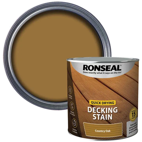 Ronseal Quick Drying Decking Stain 5l Rocky Grey