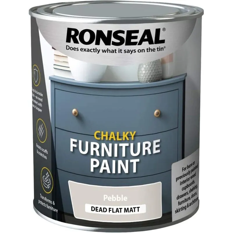 Ronseal Chalky Furniture Paint Pebble 750ml