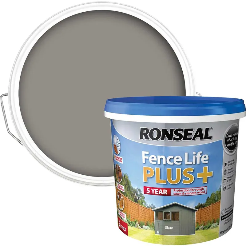 Fence Life Plus+ Slate 5 litre - Ronseal