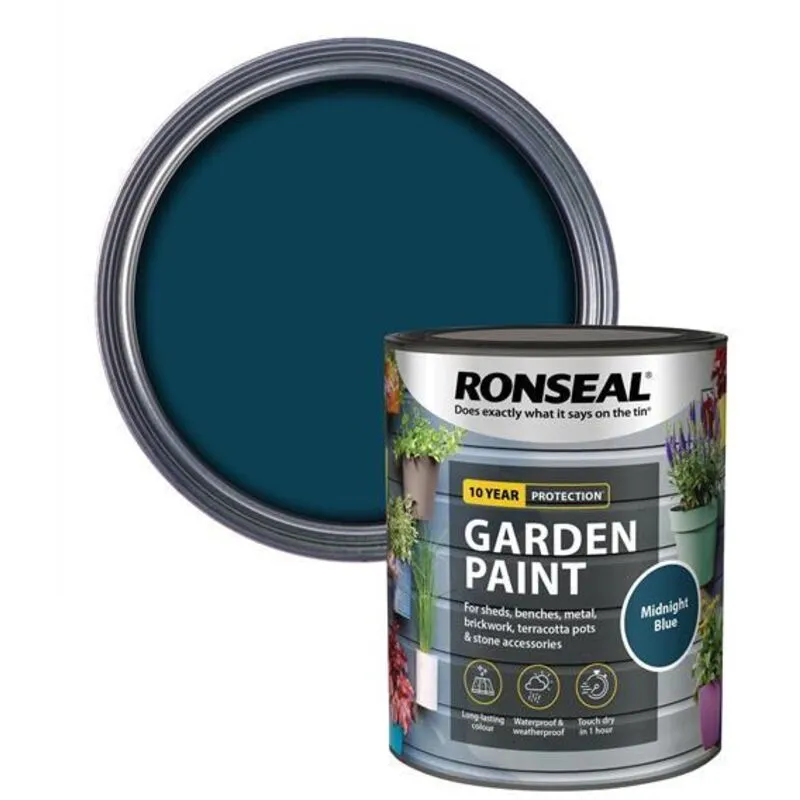 Ronseal Garden Paint Midnight Blue 750Ml