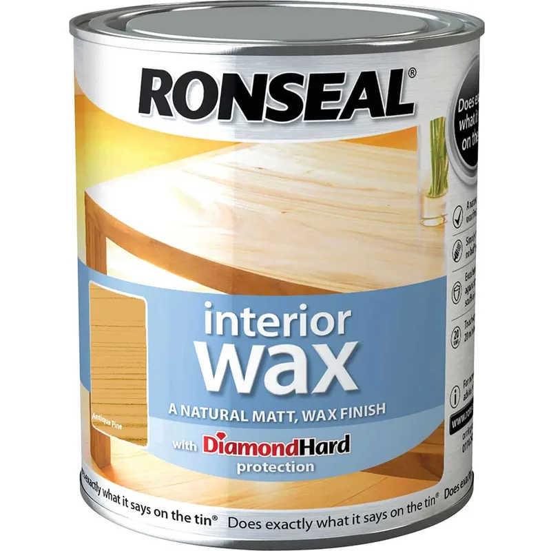 Ronseal 36882 Interior Wax Antique Pine 750ml