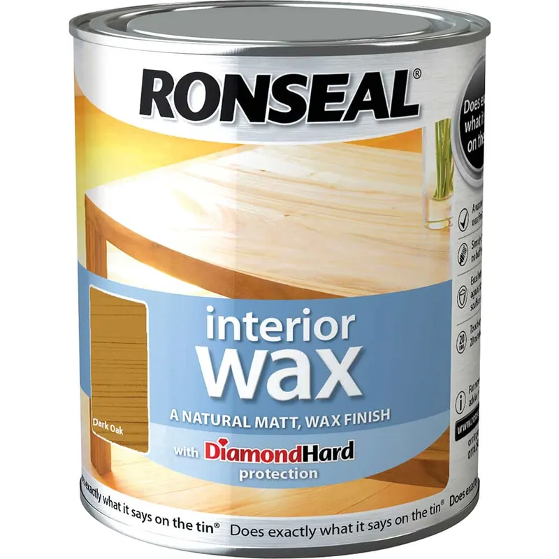 Ronseal Interior Wax Dark Oak 750ml RSLIWDO750