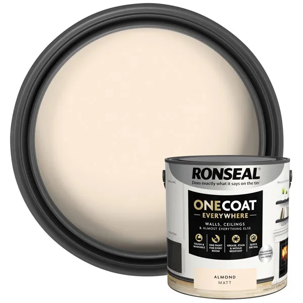 Ronseal One Coat Everywhere Paint 2.5L, Clay, All-In-One