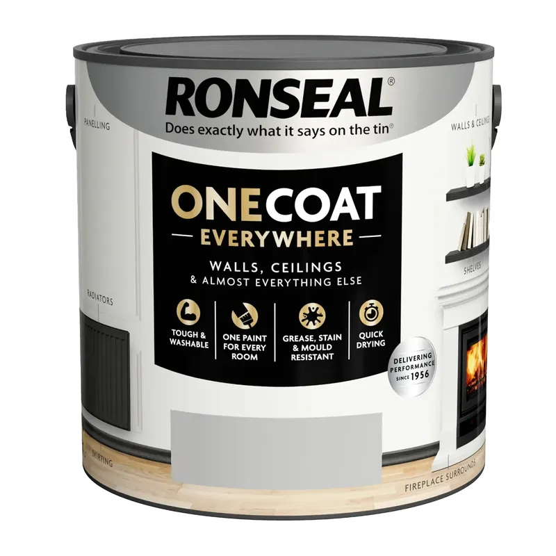 Ronseal One Coat Everywhere Paint 2.5L, Linen, All-In-One