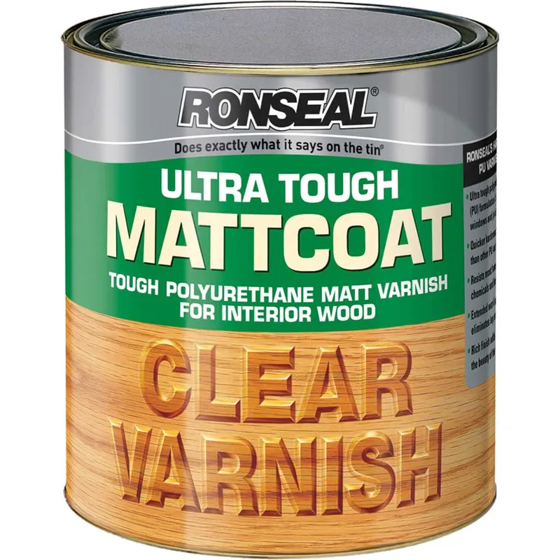 Ronseal 09056 Ultra Tough Internal Clear Mattcoat Varnish 750ml