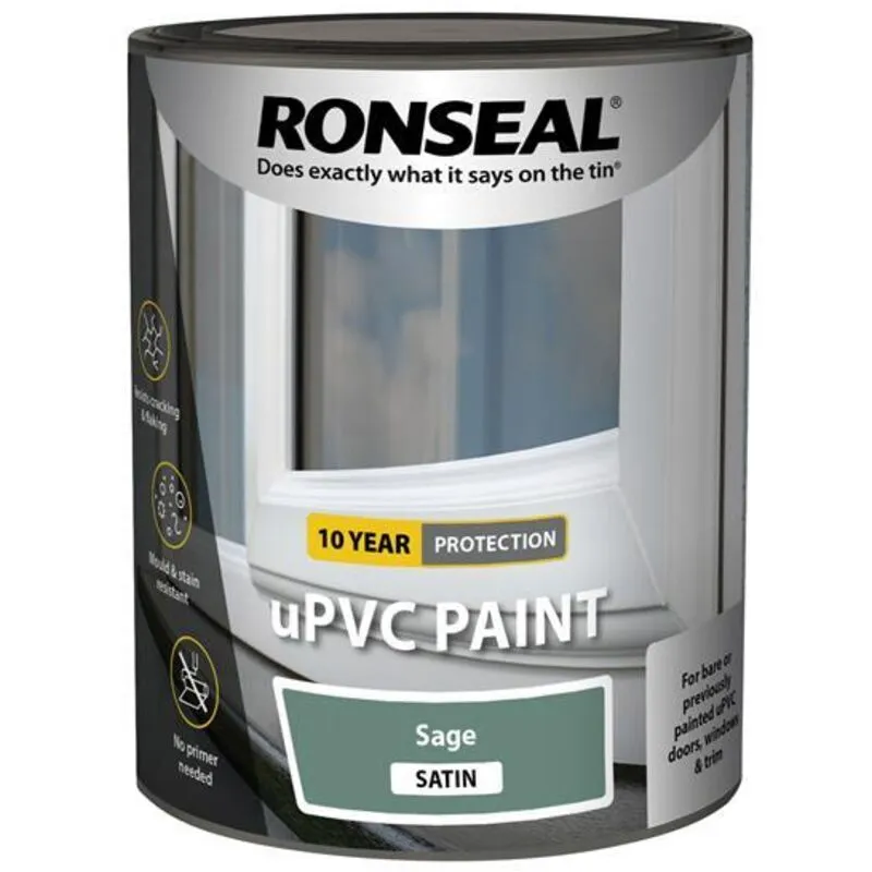 Ronseal 39389 uPVC Paint Sage Satin 750ml