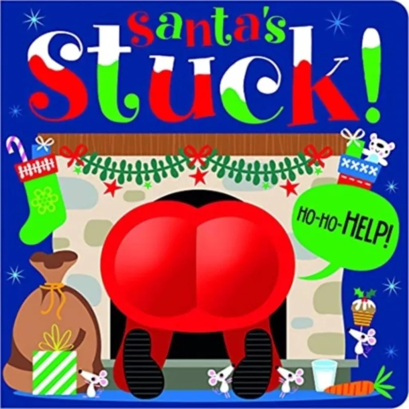 Rosie Greening Santa's Stuck Board book Book Multicolor
