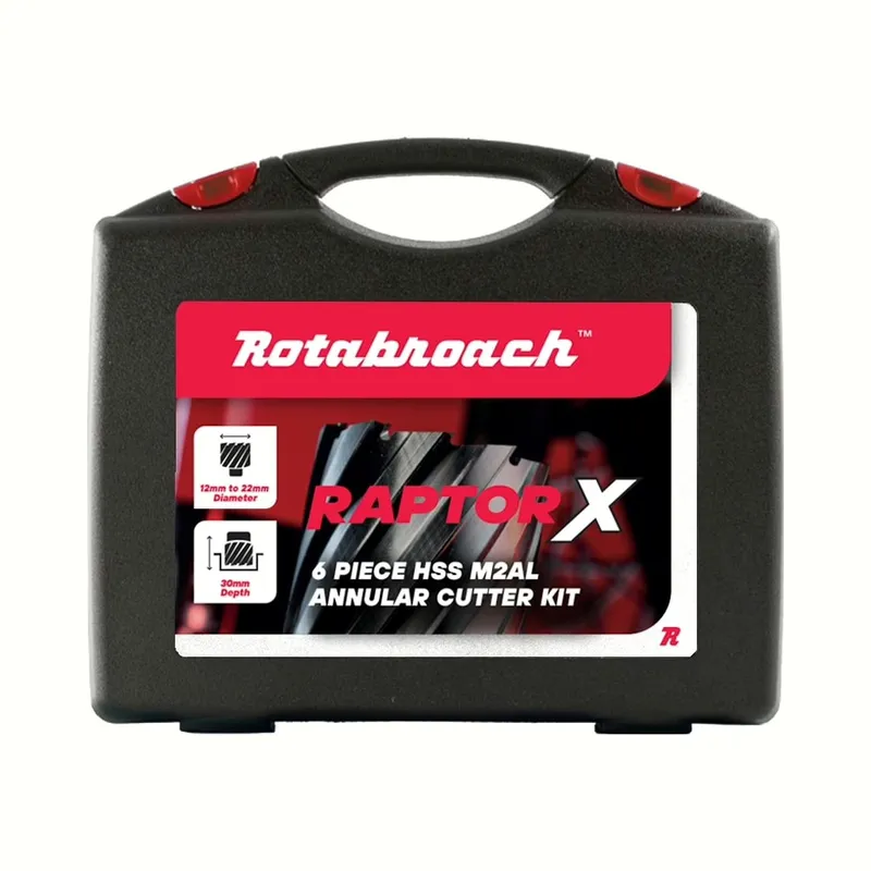 Halls - RAPK2000 Rotabroach hss Raptor Cutter Kit, 7 Piece HLLRAPK2000