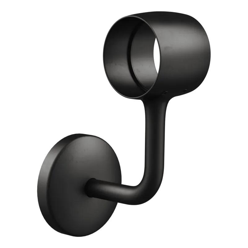 Rothley Matt Black Modern Staircase Handrail Connecting Wall Bracket 40mm Black