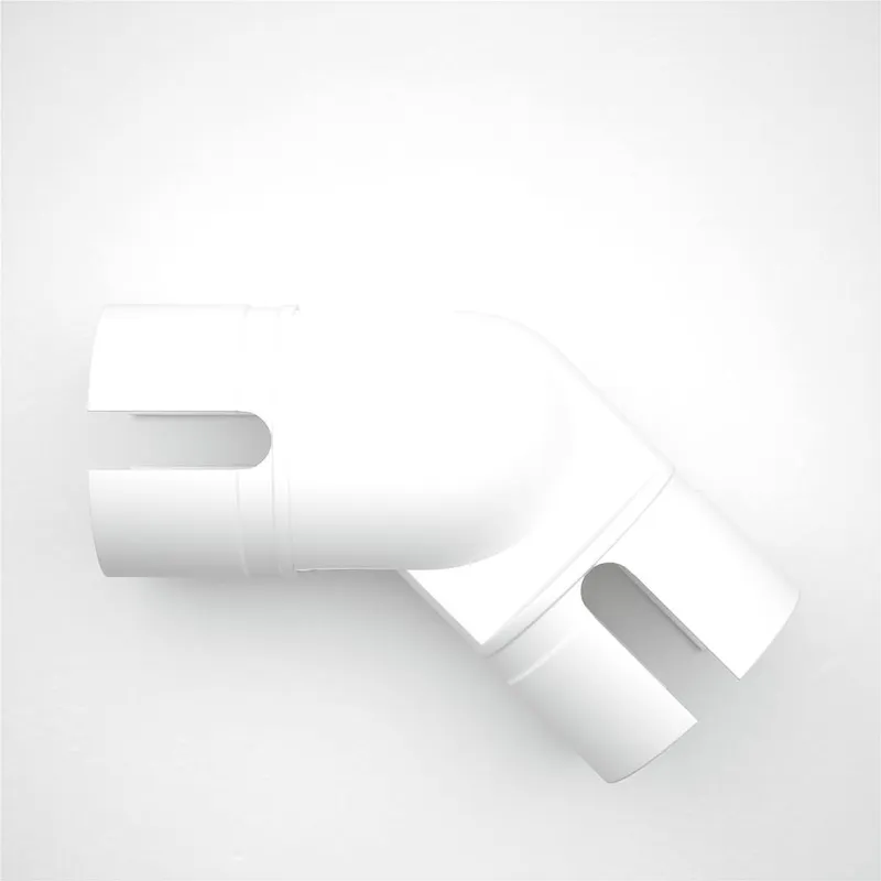 Rothley Matt White Adjustable Elbow Staircase Handrail 40mm