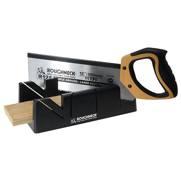 Roughneck Mitre Box and Hardpoint Tenon Saw Set 300mm