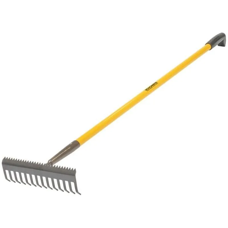 Roughneck - 68-302 Sharp-Edge Soil Rake Serrated Edge Garden Rake ROU68302