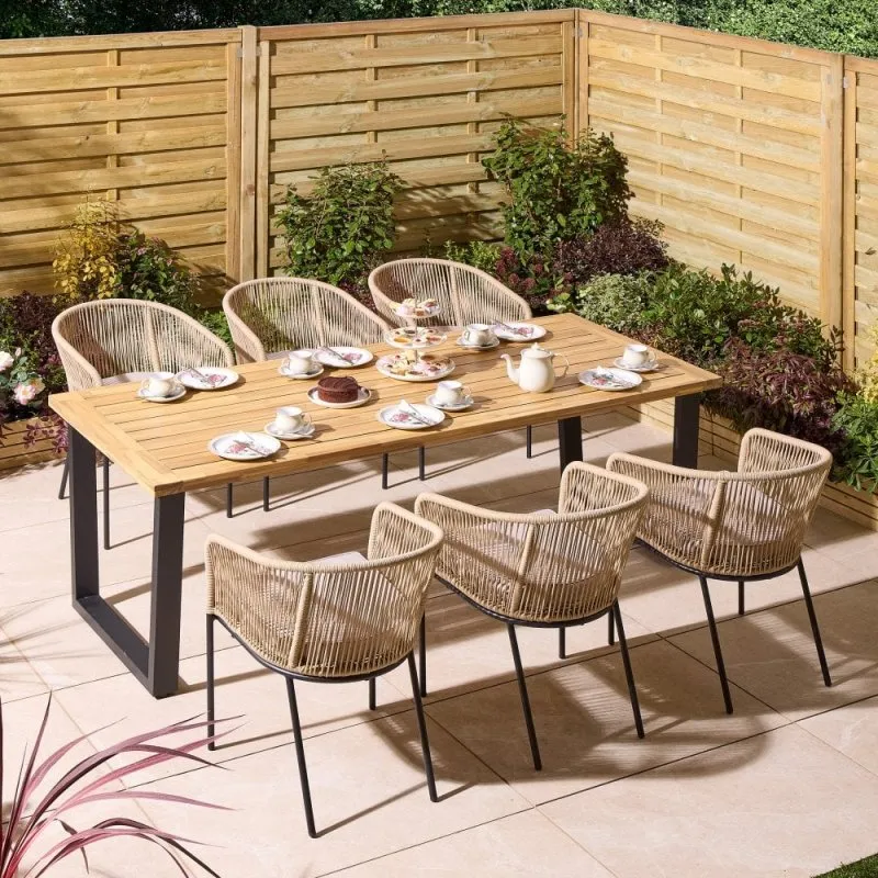 Rowlinson Garden Products Rowlinson Oslo 6 Seat Dining Set - 2.1m Table
