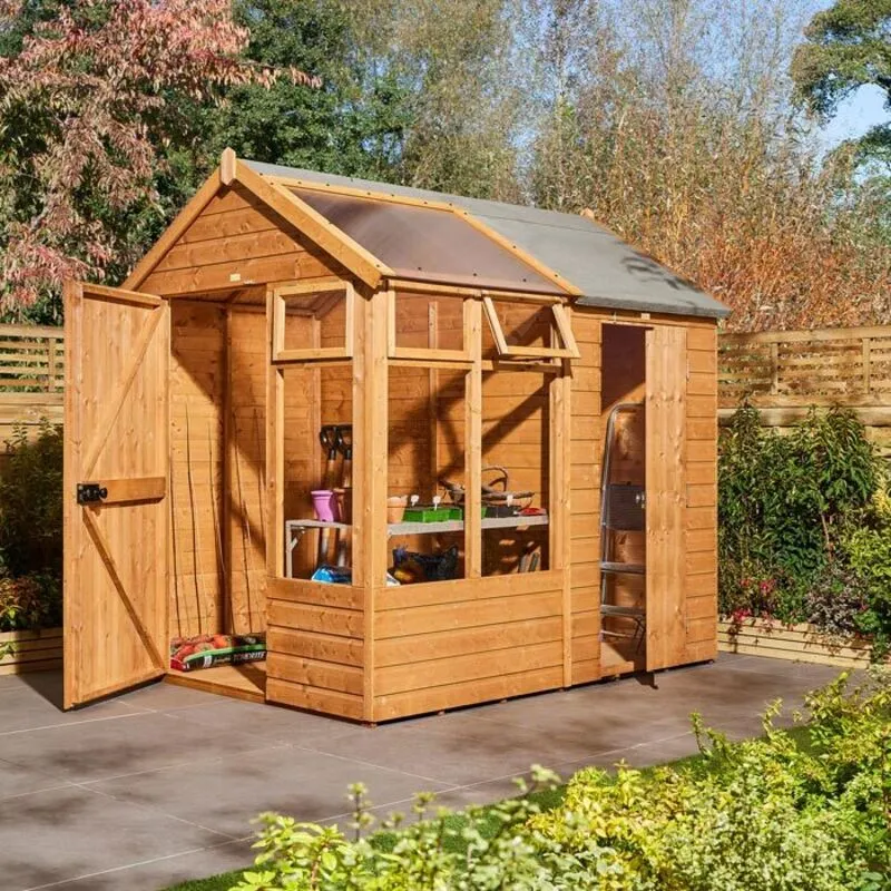 8X6 Timber Growhouse with Store - Rowlinson
