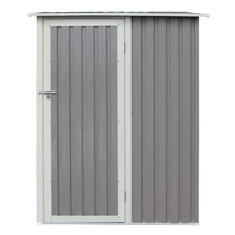 Rowlinson - Trentvale 5X3 Metal Pent Shed - Light Grey