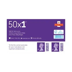 Royal Mail First Class Stamps [Pack 50]