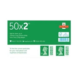 Royal Mail Second Class Stamps [Pack 50]