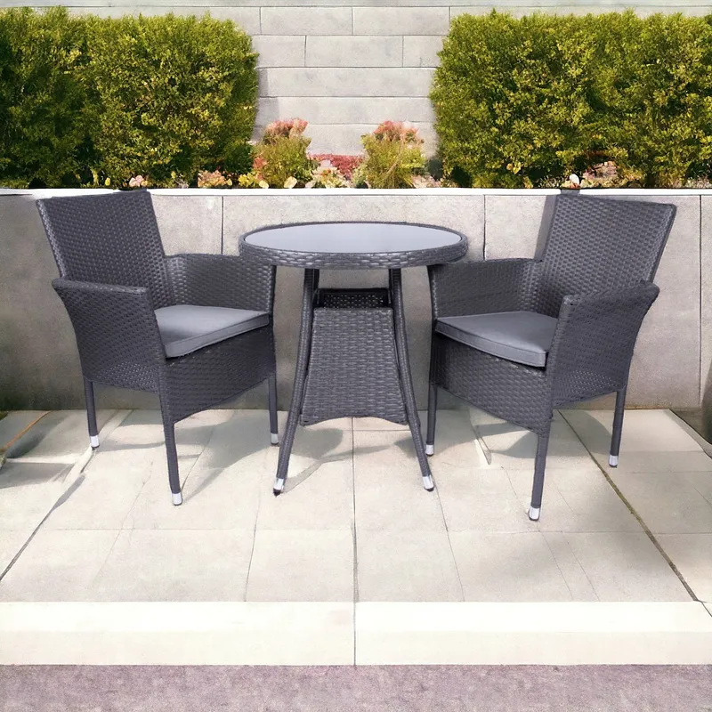 Royalcraft Malaga Two Seater Fixed Bistro Set in Grey Grey