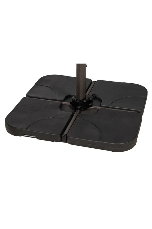 Royalcraft Water Fillable Base For Cross Base Cantilever Parasol - Set of 4 in Black Black