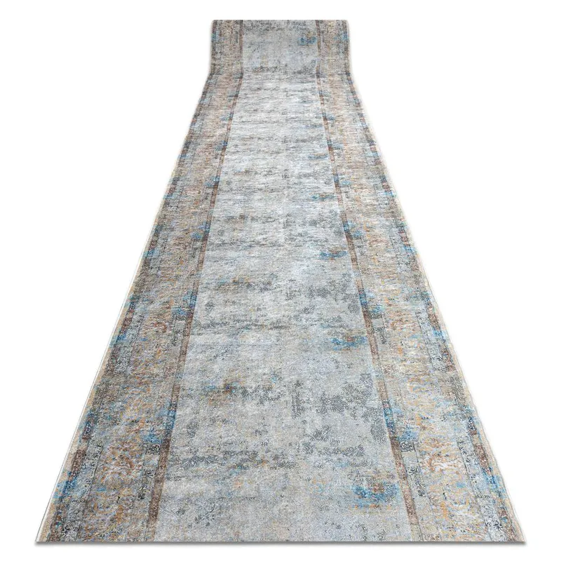 RugsX Anti-Slip Lotus Runner in Grey Size: 60 cm x 600 cm Grey 60 cm x 600 cm