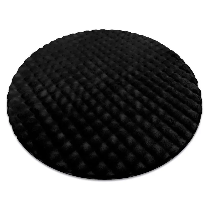 RugsX Bubble Rug in Black Size: 80 cm diameter Black 80 cm diameter